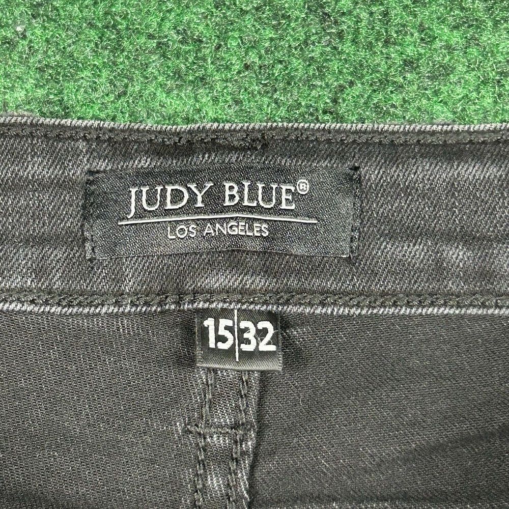 Judy Blue Jeans Skinny‎ Fit Womens 15/32 Mid Rise Black Denim Red Plaid Patch - Picture 8 of 12